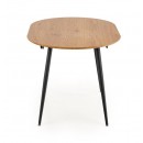 Стол обеденный HALMAR COLORADO дуб золотой/черный 120-160/80